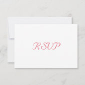 Custom Simple Elegant Party RSVP Invitation Kaart (Achterkant)
