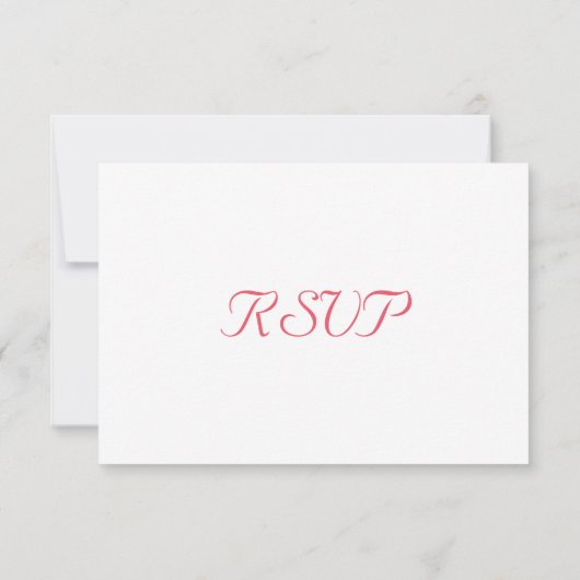 Custom Simple Elegant Party RSVP Invitation Kaart (Achterkant)
