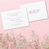Custom Simple Elegant Party RSVP Invitation Kaart