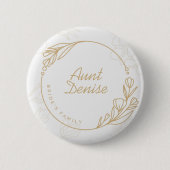 Custom Simple Floral Bride's Family Button (Voorkant)
