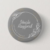 Custom Simple Groom's Family Button (Voorkant)