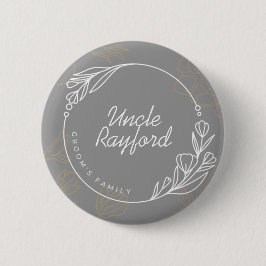 Custom Simple Groom's Family Button
