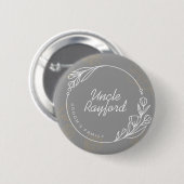 Custom Simple Groom's Family Button (Voorkant /achterkant)