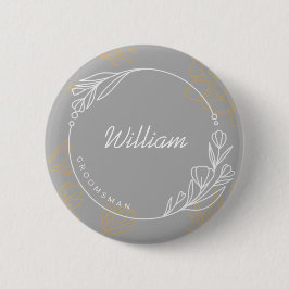 Custom Simple Groomsman-Button Ronde Button 5,7 Cm
