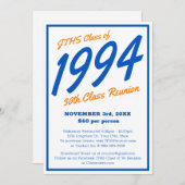 Custom Simple High School Class Reünie Kaart (Voorkant / Achterkant)