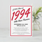 Custom Simple High School Class Reünie Kaart (Staand voorkant)