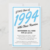 Custom Simple High School Class Reünie Kaart (Voorkant)