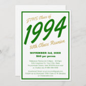 Custom Simple High School Class Reünie Kaart (Voorkant / Achterkant)
