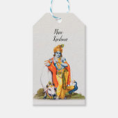 Custom Simple Lord Krishna met koe Gift Label Cadeaulabel (Voorkant)