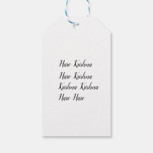 Custom Simple Lord Krishna met koe Gift Label Cadeaulabel (Achterkant)