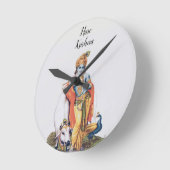 Custom Simple Lord Krishna met koe  Ronde Klok (Hoek)