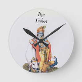 Custom Simple Lord Krishna met koe  Ronde Klok
