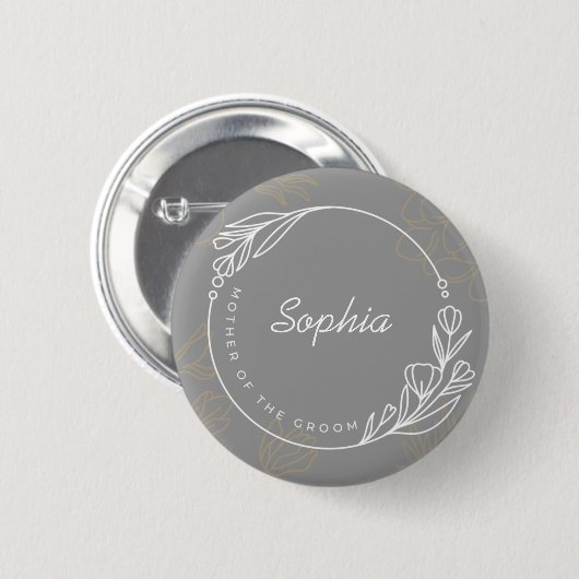 Custom Simple Moeder van de Groom Button (Voorkant /achterkant)