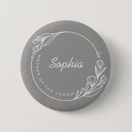 Custom Simple Moeder van de Groom Button