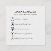 Custom Simple Photo Social Media Visitekaartje (Achterkant)