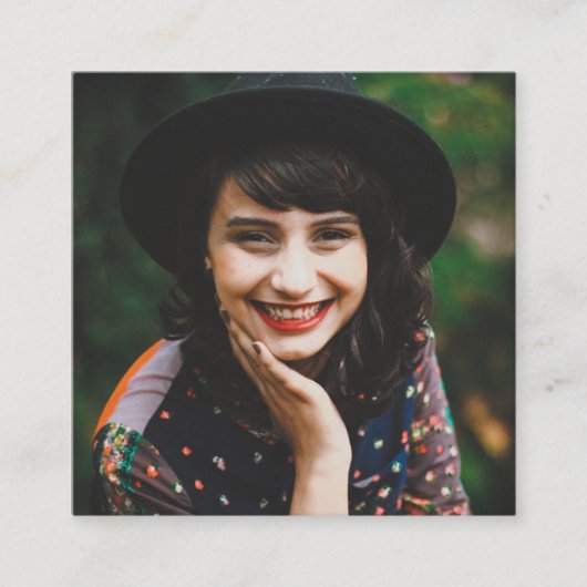 Custom Simple Photo Social Media Visitekaartje (Voorkant)