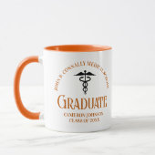 Custom Sinaasappel Medische School Afstuderen Keep Mok (Links)