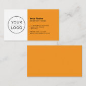 Custom sinaasappel modern minimalistisch elke kleu visitekaartje (Voorkant / Achterkant)