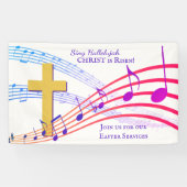 Custom Sing HALLELUJAH CHRIST IS RISEN Easter Spandoek (Horizontaal)