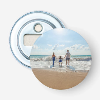 Custom Single Photo Personalized Button Flesopener