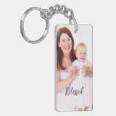 Custom Single Portrait Vertical Personal Photo Sleutelhanger (Voorkant Links)