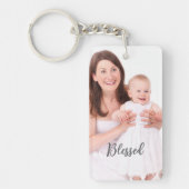 Custom Single Portrait Vertical Personal Photo  Sleutelhanger (Voorkant)