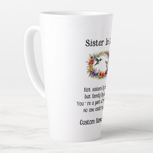 Custom Sister In Law Beste Vrienden Koffie / Latte Latte Mok (Linkerhoek)