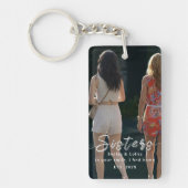 Custom Sisters Photo Keychain – Gift for Her (Voorkant)