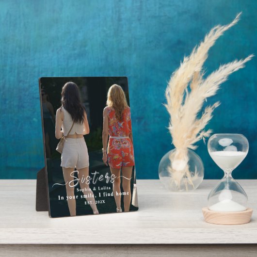 Custom Sisters Photo Plaque – Sweet Gift Idea Fotoplaat (Zijkant)