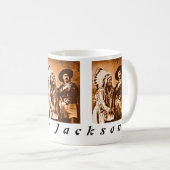 Custom Sitting Bull Buffalo Bill Wild West Show Koffiemok (Voorkant rechts)
