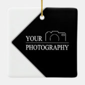 Custom Sjabloon Bedrijf Creëer Uw Eigen Keramisch Ornament (Achterkant)