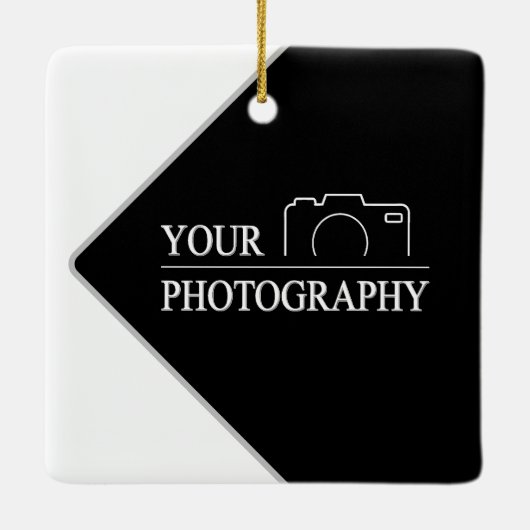 Custom Sjabloon Bedrijf Creëer Uw Eigen Keramisch Ornament (Achterkant)