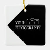 Custom Sjabloon Bedrijf Creëer Uw Eigen Keramisch Ornament (Voorkant)