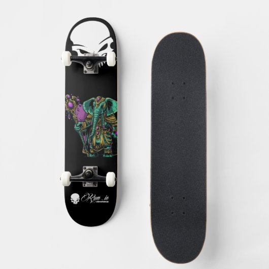 Custom Skateboard Deck - "Elephant Druid" (Voorkant)