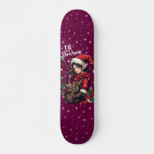 Custom Skateboard Deck - "Elf Christmas" (Voorkant)