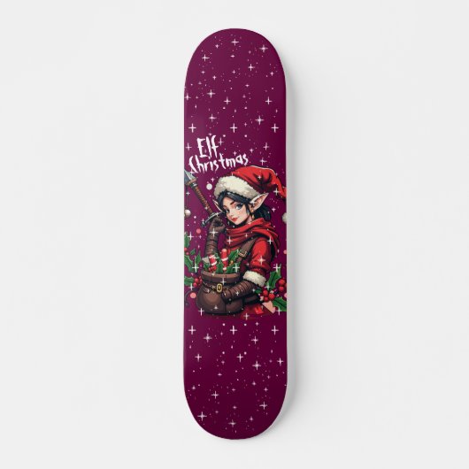 Custom Skateboard Deck - "Elf Christmas" (Voorkant)
