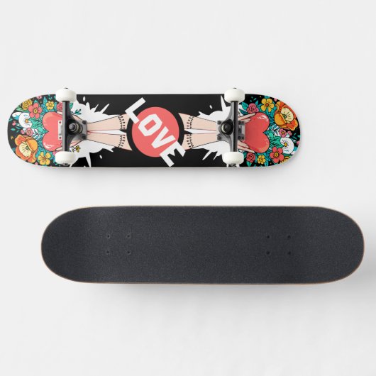 Custom Skateboard Deck - "Hands with Heart" (Horizontaal)