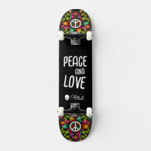 Custom Skateboard Deck - "Peace and Love"