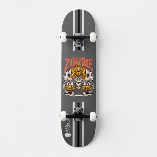 Custom Skateboard Deck - "Pumpkin Zombie"  (Voorkant)