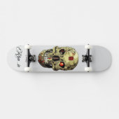 Custom Skateboard Deck - "Skull Cyborg" (Horizontaal)