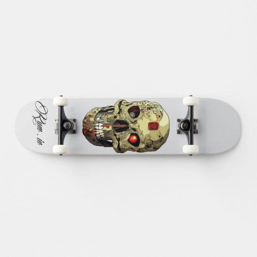 Custom Skateboard Deck - "Skull Cyborg" (Horizontaal)