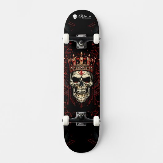 Custom Skateboard Deck - "Skull King" (Voorkant)