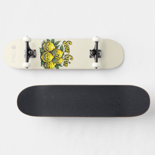 Custom Skateboard Deck - "Sour Grin" (Horizontaal)