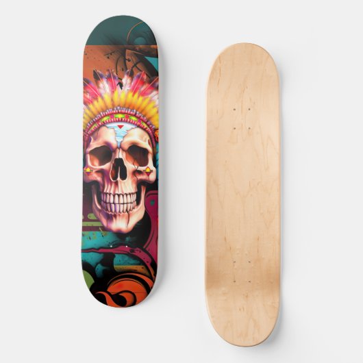 Custom Skateboard Graffiti Native Amerikaanse sche (Voorkant)