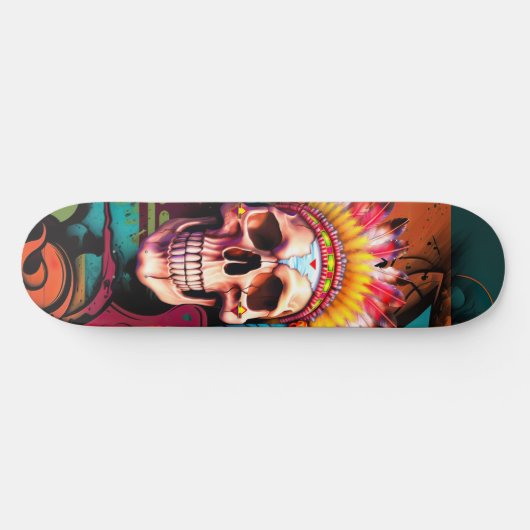 Custom Skateboard Graffiti Native Amerikaanse sche (Horizontaal)
