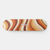 Custom Skateboard with 70s Retro Wave Graphic (Horizontaal)