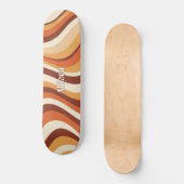 Custom Skateboard with 70s Retro Wave Graphic (Voorkant)