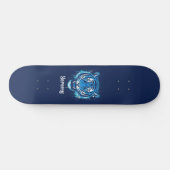 Custom Skateboard with Blue Tiger Graphic (Horizontaal)