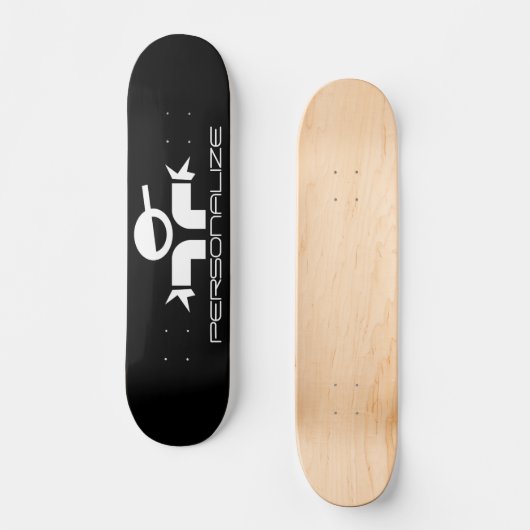 Custom skater dude logo ontwerp skateboard deck (Voorkant)
