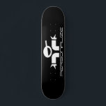 Custom skater dude logo ontwerp skateboard deck<br><div class="desc">Custom skater dude logo ontwerp skateboard deck. Cool houten schaats board design voor jongens en meisjes. Leuk verjaardagscadeau idee voor kinderen. Personaliseer met uw eigen unieke naam, grappige citaat of monogrambrieven. Geweldige verjaardagscadeau idee voor skater zoon, kleinzoon, neef, neef, dochter, zus, broer, vrienden, vriend, vriendin enz. Homeboy ontwerp met aanpasbare...</div>